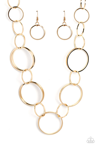 Shimmering Symphony - Gold Necklace Paparazzi