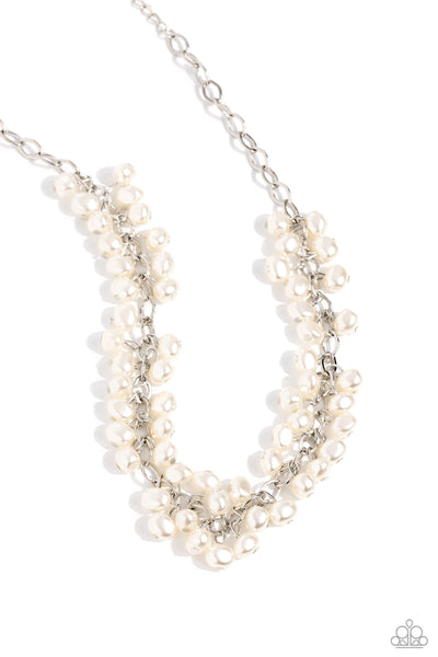 Pearl Parlor - White Necklace Paparazzi