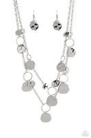 Hammered Horizons - Silver Necklace Paparazzi (#856)