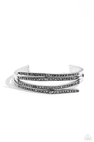 CURVED Lines - Silver Bracelet Paparazzi