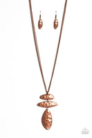 Monochromatic Model - Copper Necklace Paparazzi