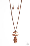 Monochromatic Model - Copper Necklace Paparazzi