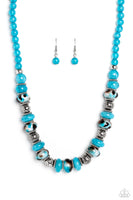 Warped Whimsicality - Blue Necklace Paparazzi