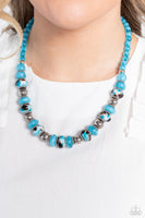 Warped Whimsicality - Blue Necklace Paparazzi