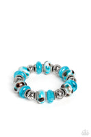 Warped Wayfarer- Blue Bracelet Paparazzi