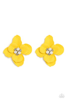 Jovial Jasmine - Yellow Earrings Paparazzi