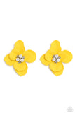 Jovial Jasmine - Yellow Earrings Paparazzi