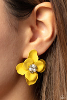 Jovial Jasmine - Yellow Earrings Paparazzi