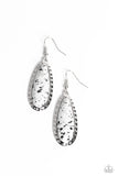 TEARDROP-Dead Dynasty - White Earrings Paparazzi