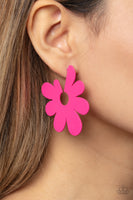 Flower Power Fantasy - Pink Earrings Paparazzi