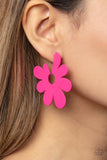 Flower Power Fantasy - Pink Earrings Paparazzi