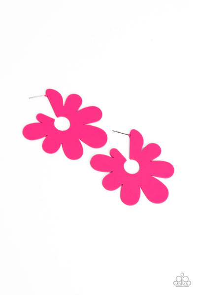 Flower Power Fantasy - Pink Earrings Paparazzi