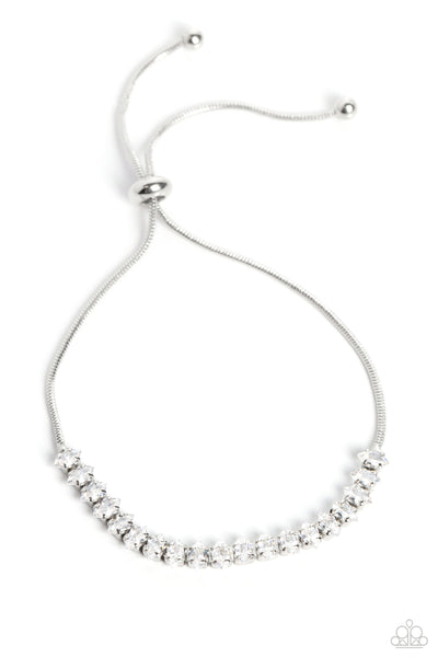 Dynamic Diamonds - White Bracelet Paparazzi