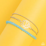 A LOTUS Like This - Blue bracelet Paparazzi (#856)