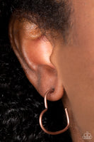 Burnished Beau - Copper Heart Earrings Paparazzi