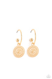 Mandala Maiden - Gold Earrings Paparazzi