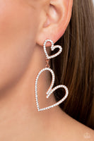 Doting Duo - Copper Post Earring Paparazzi (#856)