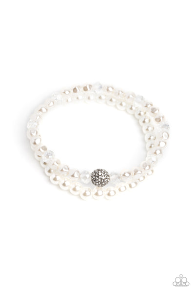 Countess Cutie - White Bracelet Paparazzi