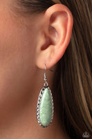 TEARDROP-Dead Dynasty - Green Earrings Paparazzi