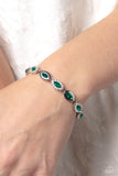 Some Serious Sparkle - Green Bracelet Paparazzi (#699)