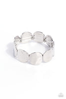 Rippling Record - Silver bracelet Papaprazzi