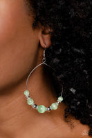 Cats Eye Charisma - Green Hoop Earring Paparazzi