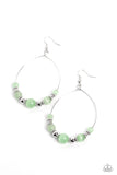 Cats Eye Charisma - Green Hoop Earring Paparazzi