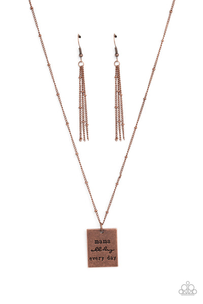 Mama MVP - Copper Necklace Paparazzi