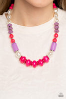 A SHEEN Slate - Pink Necklace Paparazzi