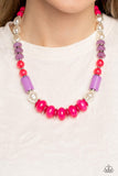 A SHEEN Slate - Pink Necklace Paparazzi