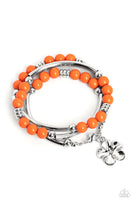 Off the WRAP - Orange Bracelet Paparazzi