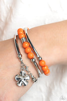 Off the WRAP - Orange Bracelet Paparazzi