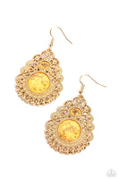 Welcoming Whimsy - Yellow Earrings Paparazzi