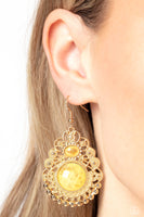 Welcoming Whimsy - Yellow Earrings Paparazzi