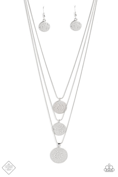 Caviar Charm - Silver Necklace Paparazzi