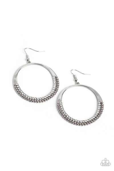 Material PEARL - Silver Earrings Paparazzi