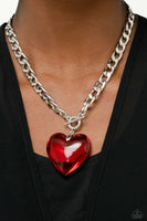 GLASSY-Hero - Red Heart Necklace Paparazzi