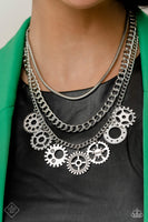 Running Out of STEAMPUNK - White Necklace Paparazzi