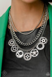 Running Out of STEAMPUNK - White Necklace Paparazzi