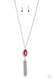 Tassel Tabloid - Red Necklace Paparazzi (#861)