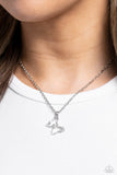 Butterfly Lullaby - White Necklace Paparazzi
