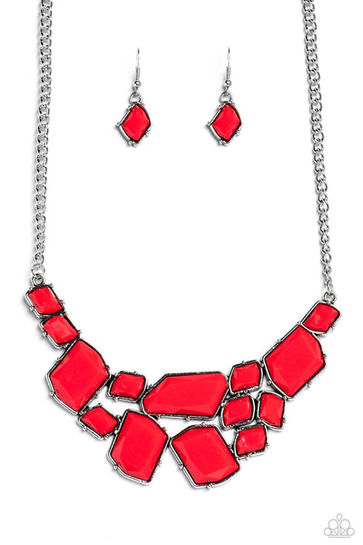 Energetic Embers - Red Necklace Paparazzi