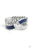CROSSED and Found - Blue Ring Paparazzi (#856)