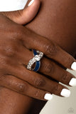 CROSSED and Found - Blue Ring Paparazzi (#856)