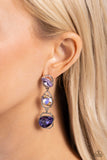 Dimensional Dance - Purple Earrings Paparazzi