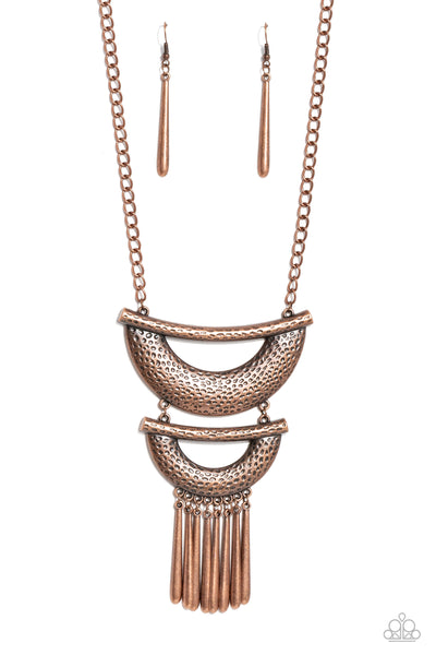 Fringe Festival - Copper Necklace Paparazzi