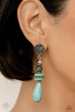 Desert Fever - Blue Earring Paparazzi (#858)