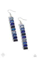 Superbly Stacked - Blue Earrings Paparazzi