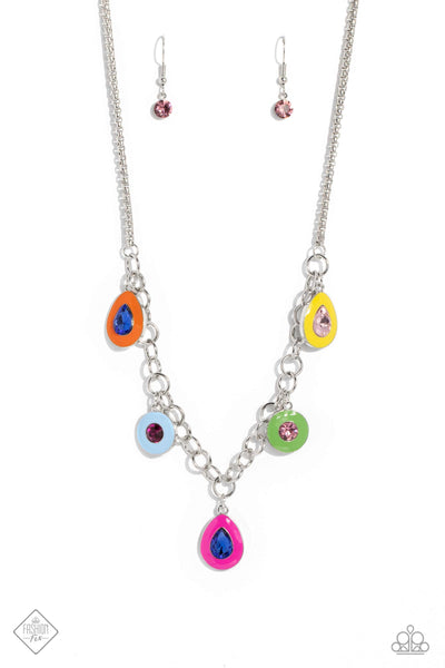 Colorblock Craze - Multi-Colored Necklace Paparazzi (#858)