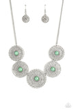 Chrysanthemum Craze - Green Necklace Paparazzi